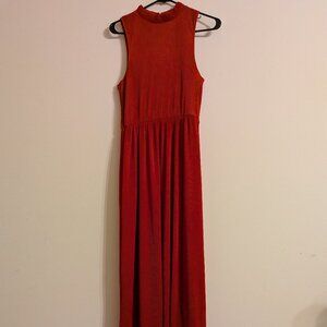 Sunday in Brooklyn Brick Orange Floor Length Dress US Size S (but fits larger)